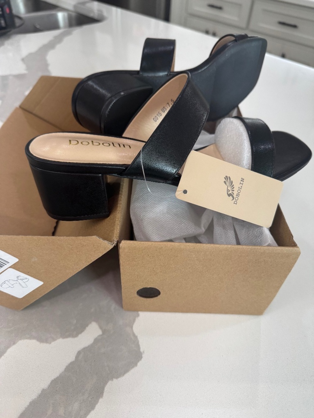 NWT-Black Sandals